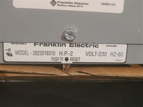 franklin electric start box 2823018310|2823018310 .